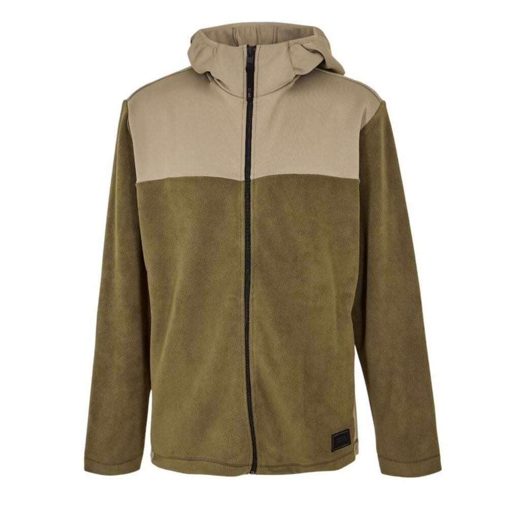 Rains Mens Sintra Colour Block  Fleece Jacket / Marsh Green